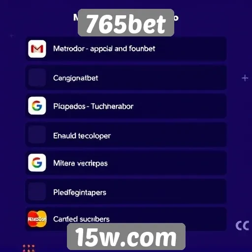 Métodos de pagamento suportados pelo 765bet